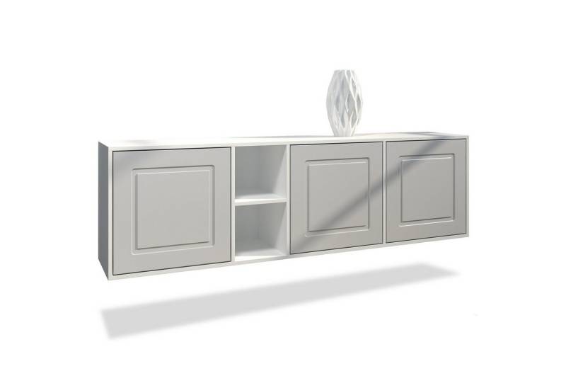 Möbelhandel Klipenstein Sideboard NOAH, TV Board hängend 182 cm, Landhaus, Korpus Weiß matt von Möbelhandel Klipenstein