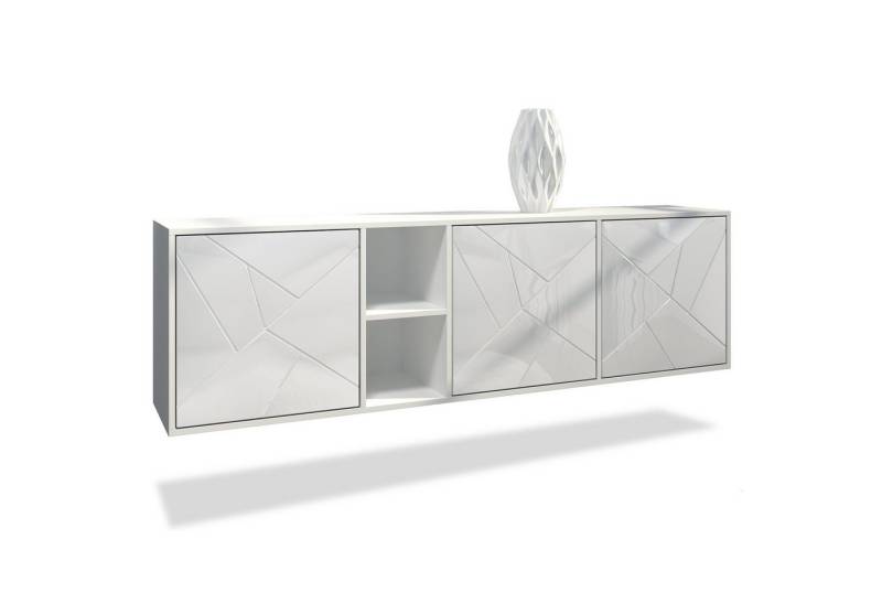 Möbelhandel Klipenstein Sideboard NOAH, TV Board hängend 182 cm, Line 3D Struktur, Korpus Weiß matt Möbelhandel Klipenstein Sideboard NOAH, TV Board hängend 182 cm, Line 3D Struktur, Korpus Weiß matt von Möbelhandel Klipenstein