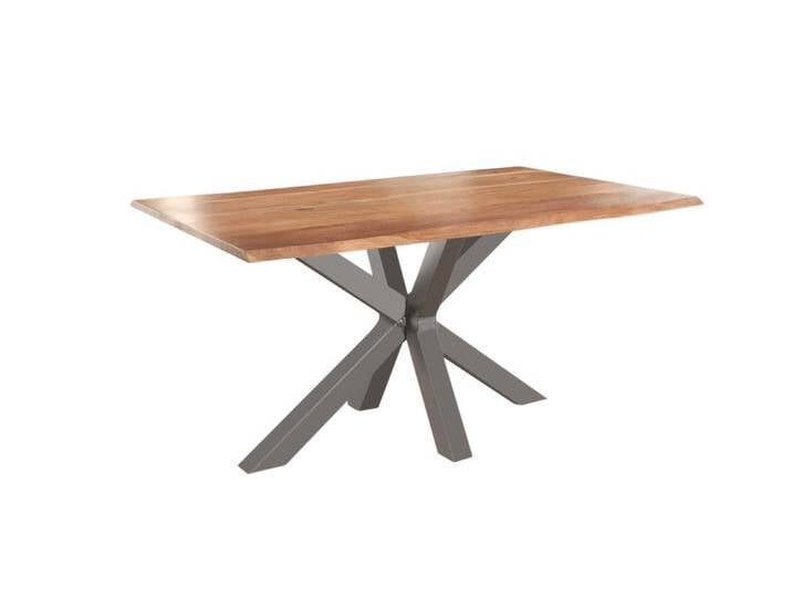 Esstisch Baumkante massiv Akazie natur 160 x 85 silber SPYRO Esstisch Baumkante massiv Akazie natur 160 x 85 silber SPYRO von Möbelliebling