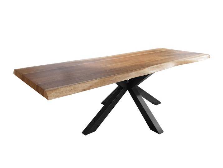 Esstisch Baumkante massiv Akazie natur 280 x 120 Spider-Gestell Metall schwarz TITAN Esstisch Baumkante massiv Akazie natur 280 x 120 Spider-Gestell Metall schwarz TITAN von Möbelliebling