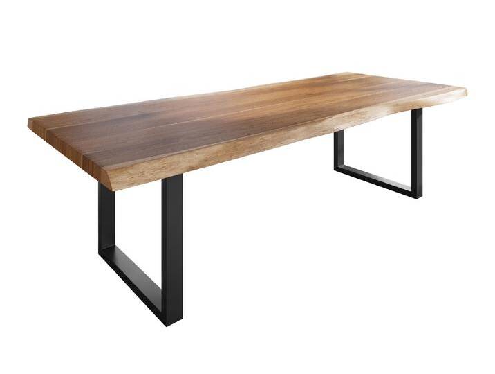 Esstisch Baumkante massiv Akazie natur 280 x 120 U-Gestell Metall schwarz TITAN Esstisch Baumkante massiv Akazie natur 280 x 120 U-Gestell Metall schwarz TITAN von Möbelliebling