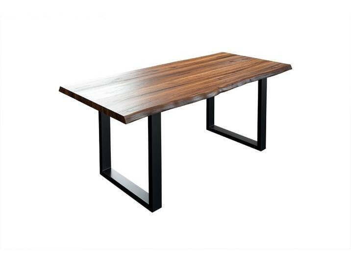 Esstisch Baumkante massiv Akazie nussbaum 160 x 85 schwarz LIAM von Möbelliebling