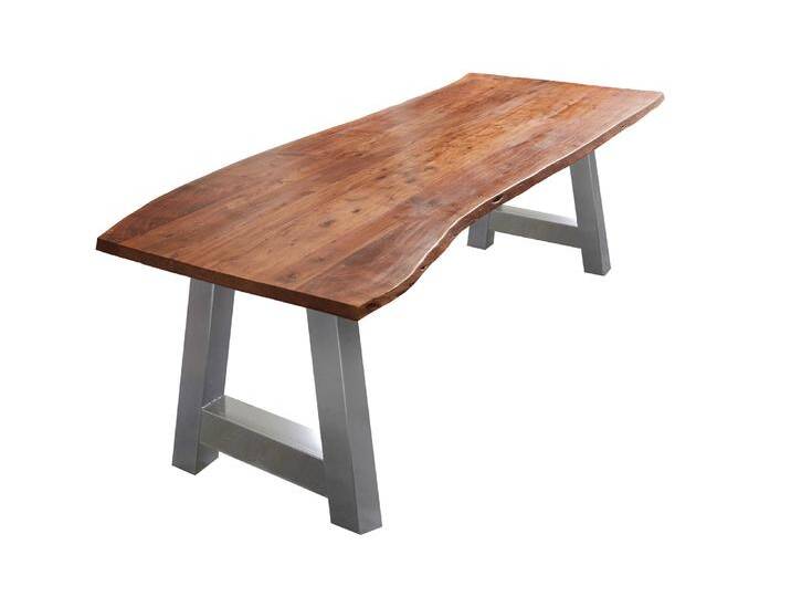 Esstisch Baumkante massiv Akazie nussbaum 35 mm 240 x 100 silber Adelaide Esstisch Baumkante massiv Akazie nussbaum 35 mm 240 x 100 silber Adelaide von Möbelliebling