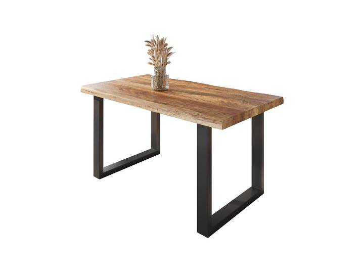 Esstisch Baumkante massiv Mango rough 140 x 80 U-Gestell schwarz ATLAS Esstisch Baumkante massiv Mango rough 140 x 80 U-Gestell schwarz ATLAS von Möbelliebling