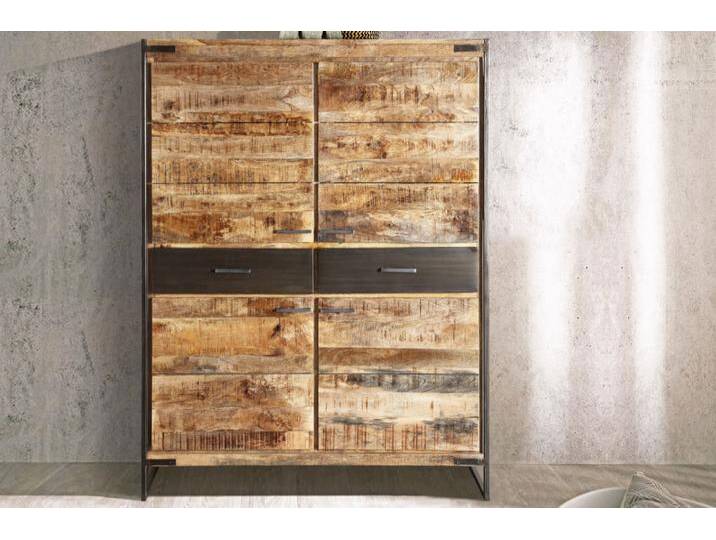 Highboard 120 x 160 x 40 cm Mangoholz massiv ARTA von Möbelliebling
