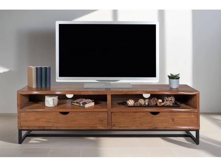 Lowboard TV-Board Akazienholz nussbaumfarben massiv 160 x 50 cm Sukhothai von Möbelliebling