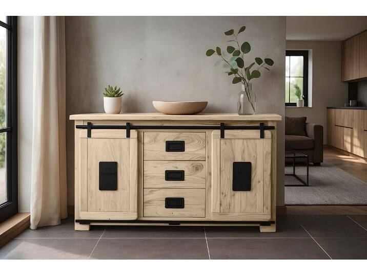 Sideboard Kommode Akazie massiv 150 x 45 x 80 cm eiche LIBRO Sideboard Kommode Akazie massiv 150 x 45 x 80 cm eiche LIBRO von Möbelliebling