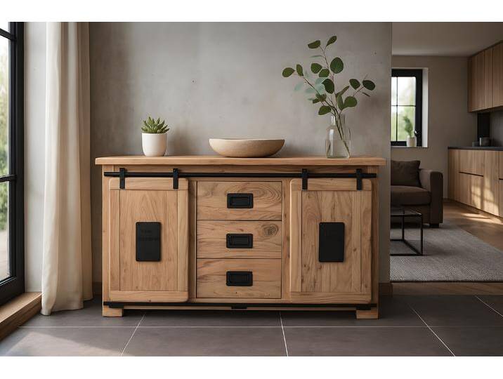 Sideboard Kommode Akazie massiv 150 x 45 x 80 cm natur LIBRO Sideboard Kommode Akazie massiv 150 x 45 x 80 cm natur LIBRO von Möbelliebling