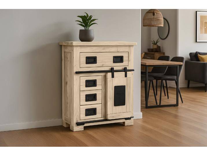 Sideboard Kommode Akazie massiv 75 x 35 x 85 cm eiche LIBRO Sideboard Kommode Akazie massiv 75 x 35 x 85 cm eiche LIBRO von Möbelliebling