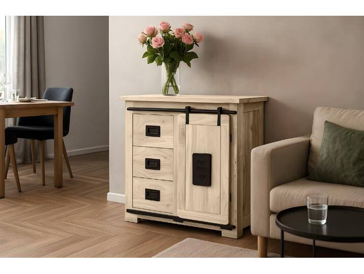 Sideboard Kommode Akazie massiv 90 x 45 x 85 cm eiche LIBRO Sideboard Kommode Akazie massiv 90 x 45 x 85 cm eiche LIBRO von Möbelliebling