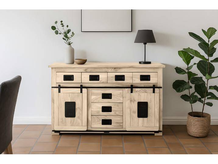 Sideboard Kommode Akazienholz massiv eichefarben 150 x 45 x 90 cm LIBRO Sideboard Kommode Akazienholz massiv eichefarben 150 x 45 x 90 cm LIBRO von Möbelliebling