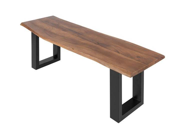 Sitzbank Baumkante 120 cm nussbaum massiv Akazie schwarz Sitzbank Baumkante 120 cm nussbaum massiv Akazie schwarz von Möbelliebling