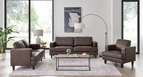Möbelmeister M&M Luxuriöses 3-teiliges Sofa Set in Braun – Sofa, Loveseat und Sessel im modernen Design Dunkel-Braun Möbelmeister M&M Luxuriöses 3-teiliges Sofa Set in Braun – Sofa, Loveseat und Sessel im modernen Design Dunkel-Braun von Möbelmeister M&M