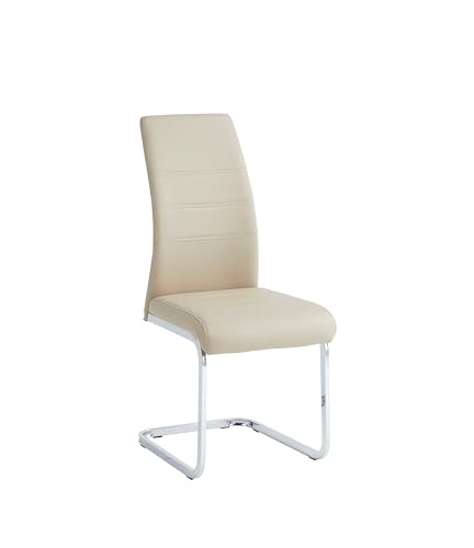 Möbelmeister M&M Stühle Esszimmer 4er Set – Ergonomische Esstischstühle mit Kunstlederbezug und Chromgestell Beige Möbelmeister M&M Stühle Esszimmer 4er Set – Ergonomische Esstischstühle mit Kunstlederbezug und Chromgestell Beige von Möbelmeister M&M
