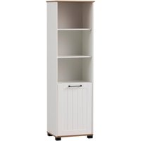 Hochschrank Jelda weiß matt Eiche Landhaus Nachbildung B/H/T: ca. 52,3x177,4x41 cm von Möbelpartner