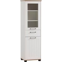 Hochschrank Jelda weiß matt Eiche Landhaus Nachbildung B/H/T: ca. 52,3x177,4x41 cm von Möbelpartner