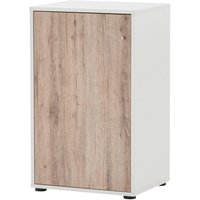 Midischrank Serie 400 perlweiß Optik Wildeiche Nachbildung B/H/T: ca. 50,9x83,6x41 cm von Möbelpartner