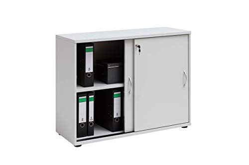 Möbelpartner Aktenschrank, lichtgrau, ca. 100,0 x 39,5 x 77,4 cm von Schildmeyer