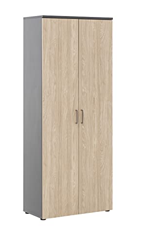 Möbelpartner Denver Aktenschrank, Eiche Dekor/Anthrazit, 80,2 x 41 x 199,7 cm von Möbelpartner