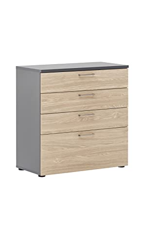 Möbelpartner Denver Büroschrank, Eiche Dekor/Anthrazit, 80,2 x 41 x 84,2 cm von Möbelpartner