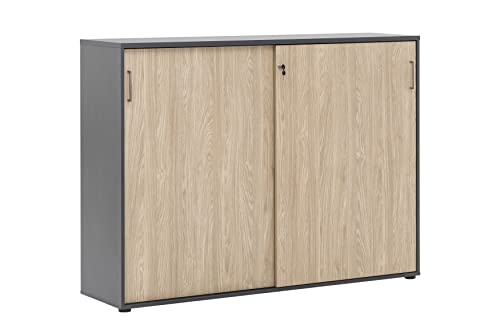 Möbelpartner Denver Raumteiler, Eiche Dekor/Anthrazit, 160,2 x 41 x 119,4 cm von Möbelpartner