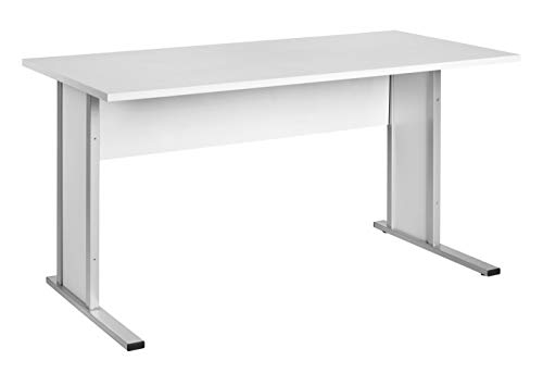 Möbelpartner Manni Schreibtisch, lichtgrau, ca. 140,0 x 65,0 x 72,2 cm von Möbelpartner