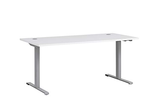 Schildmeyer Schreibtisch Office Berlin, höhenverstellbar, 701652, weiß matt, 160 x 75 x 71 cm von Schildmeyer