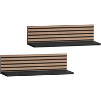 Regal Ryker 2er-Set schwarz matt B/H/T: ca. 60x15,7x17,3 cm von Möbelpartner