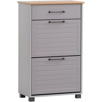 Schuhschrank Jelda platin grau Eiche Landhaus Nachbildung B/H/T: ca. 62x102x34,1 cm von Möbelpartner