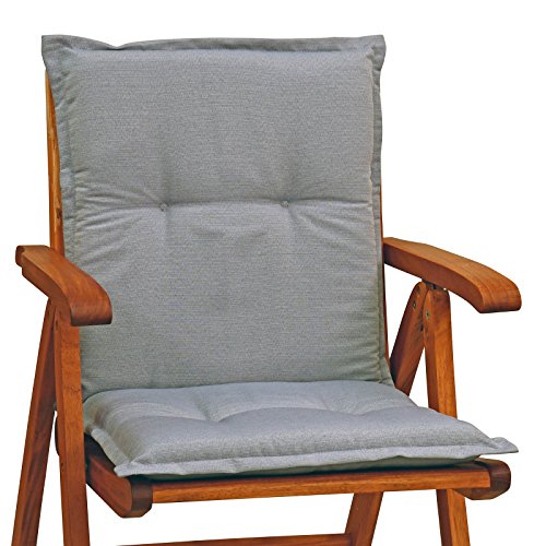 Auflagen für Sessel Mittellehner 105 cm Lang Dessin Rio 50318-711 in Grau Ohne Sessel (1) von Möbelträume