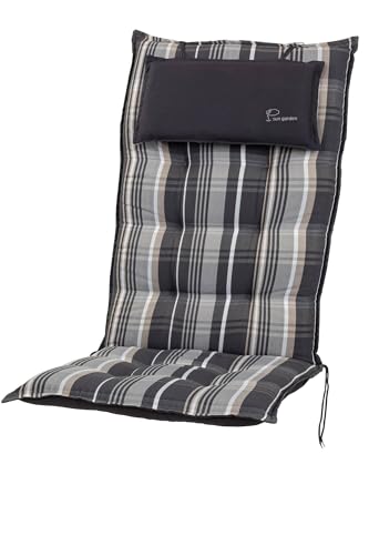 Möbelträume Sessel Hochlehner Auflagen 120 cm lang 8 cm dick in grau Dessin Miami 90584-700 (ohne Sessel) (1) von Möbelträume