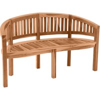 Möbilia Gartensitzbank in Bananenform Teak natur 150 cm von Möbilia