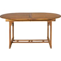 Möbilia Gartentisch ausziehbar Akazie natur 150/200x100x75 cm von Möbilia