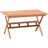 Möbilia Gartentisch mit Schirmhalter klappbar Teak natur 135x85 cm von Möbilia