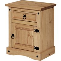 Möbilia Nachttisch, BxHxL: 53 x 67 x 38 cm, Kiefernholz - braun von Möbilia