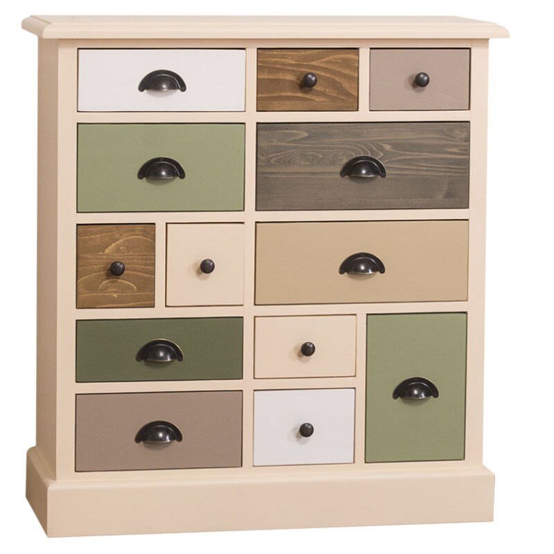 Apothekerkommode in Landhausoptik natur (unlackiert) von Möbro Manufacturing