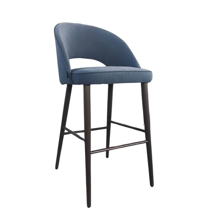 Barhocker mit Lehne gepolstert - BETTY 1 Webstoff DIOSA - pflegeleicht von Möbro Manufacturing