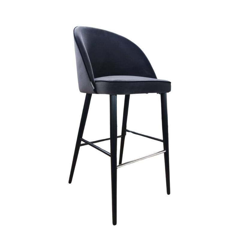 Barhocker mit Lehne gepolstert - BETTY 2 Microfaser LETTO - pflegeleicht von Möbro Manufacturing