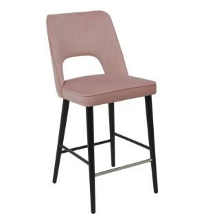 Barstuhl gepolstert mit Lehne VINO Microfaser LETTO - pflegeleicht von Möbro Manufacturing