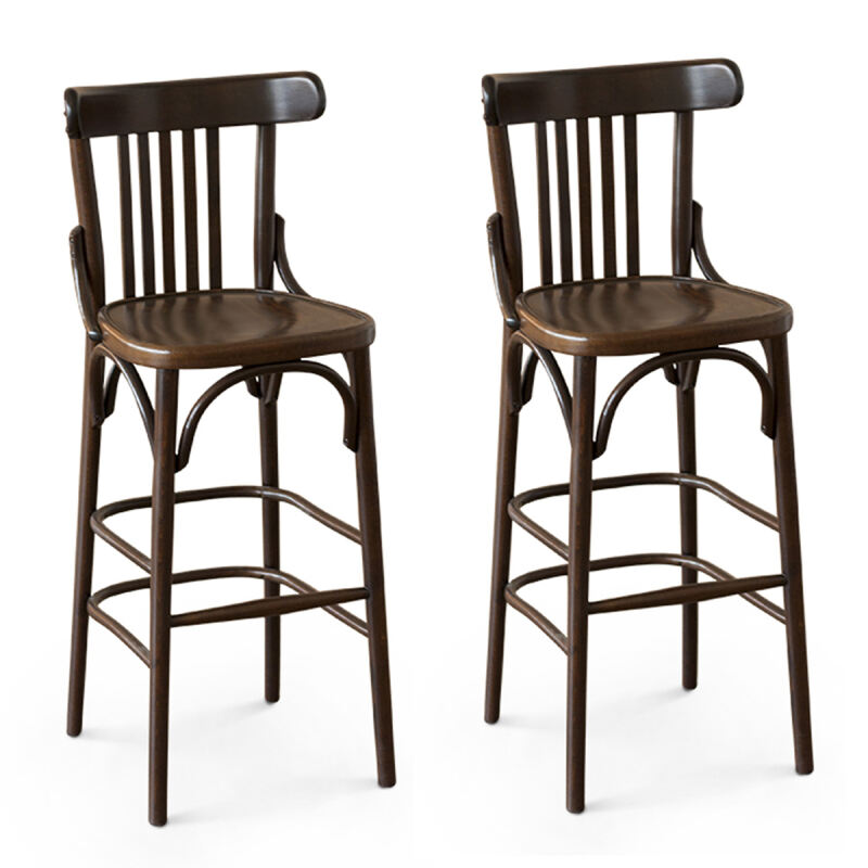 Barstuhl mit Lehne Holz Wien 788-W (2er-Set) von Möbro Manufacturing