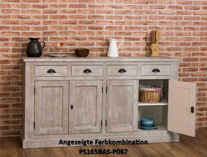 Buffetkommode mit Schubladen im Landhausstil - Eichenplatte natur (unlackiert) von Möbro Manufacturing