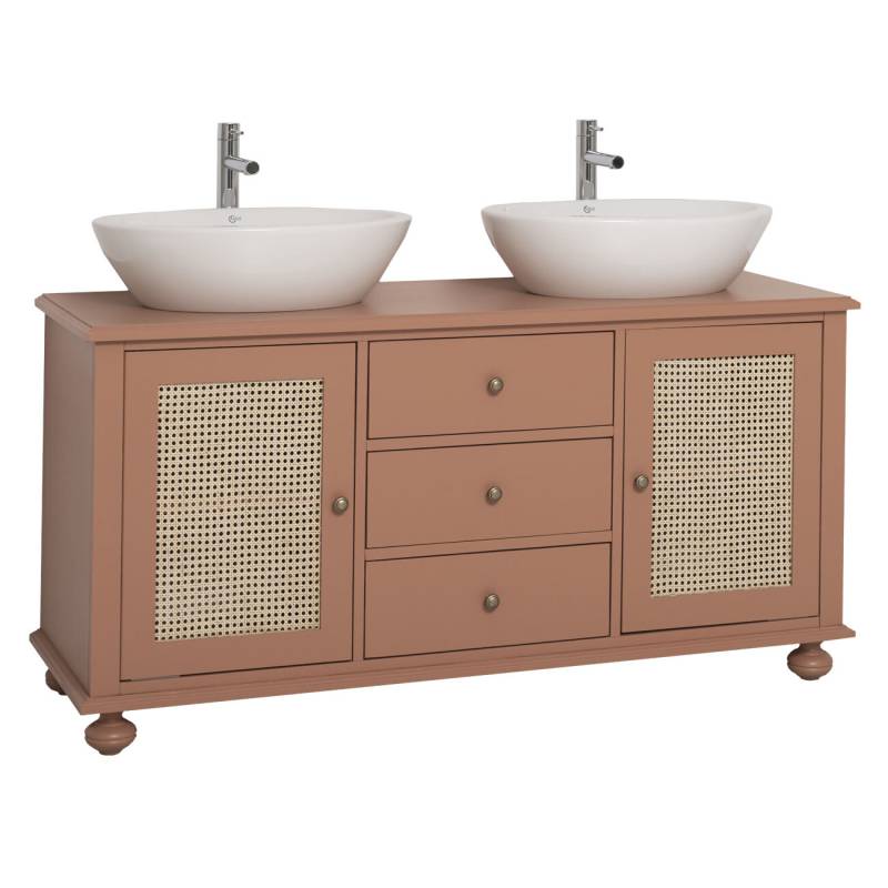 Doppel-Waschtisch Rattan Geflecht Türen Konfigurator alles frei wählbar Doppel-Waschtisch Rattan Geflecht Türen Konfigurator alles frei wählbar von Möbro Manufacturing