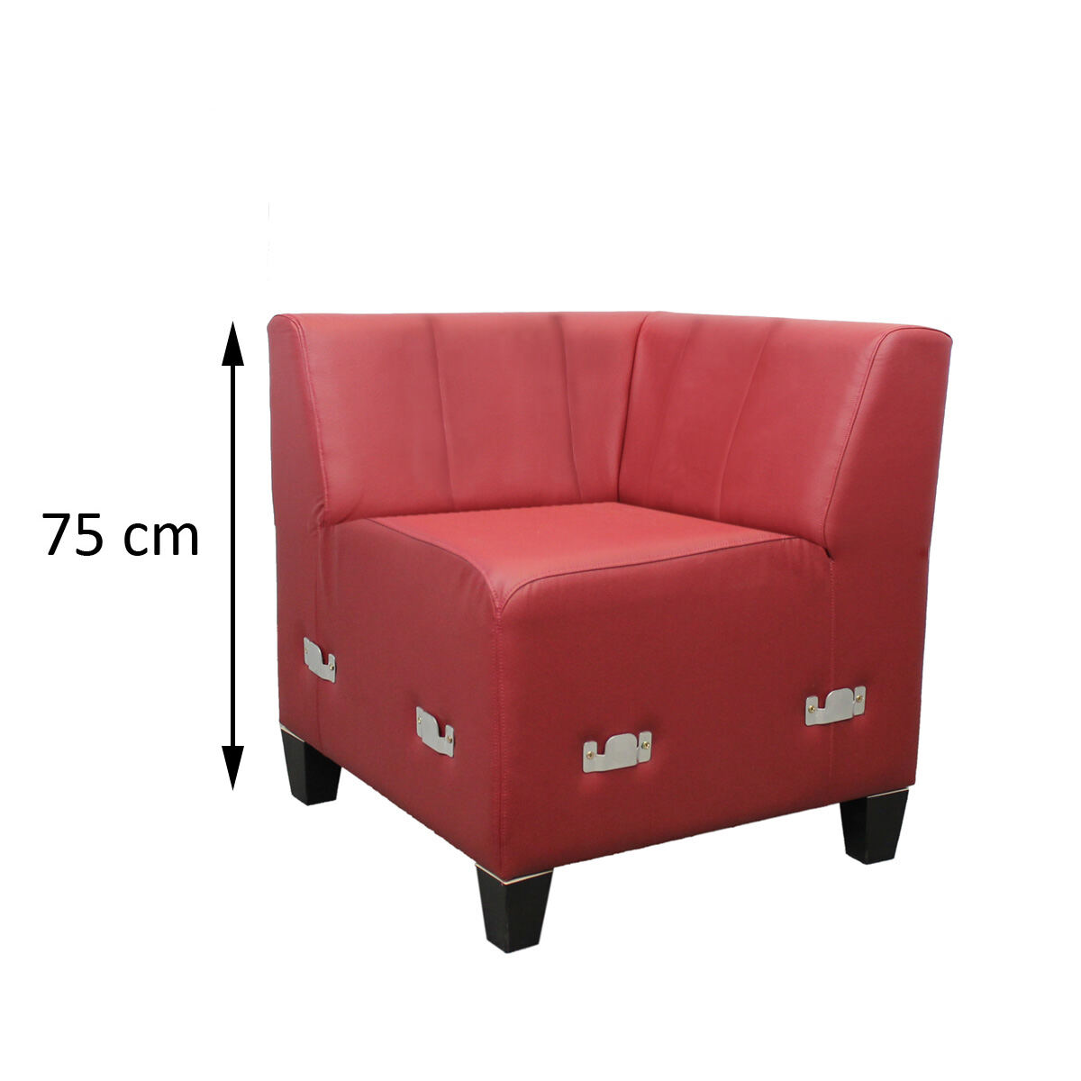 Eckbank mit Rücken Gesteppt Höhe 75 cm Microfaser von Möbro Manufacturing