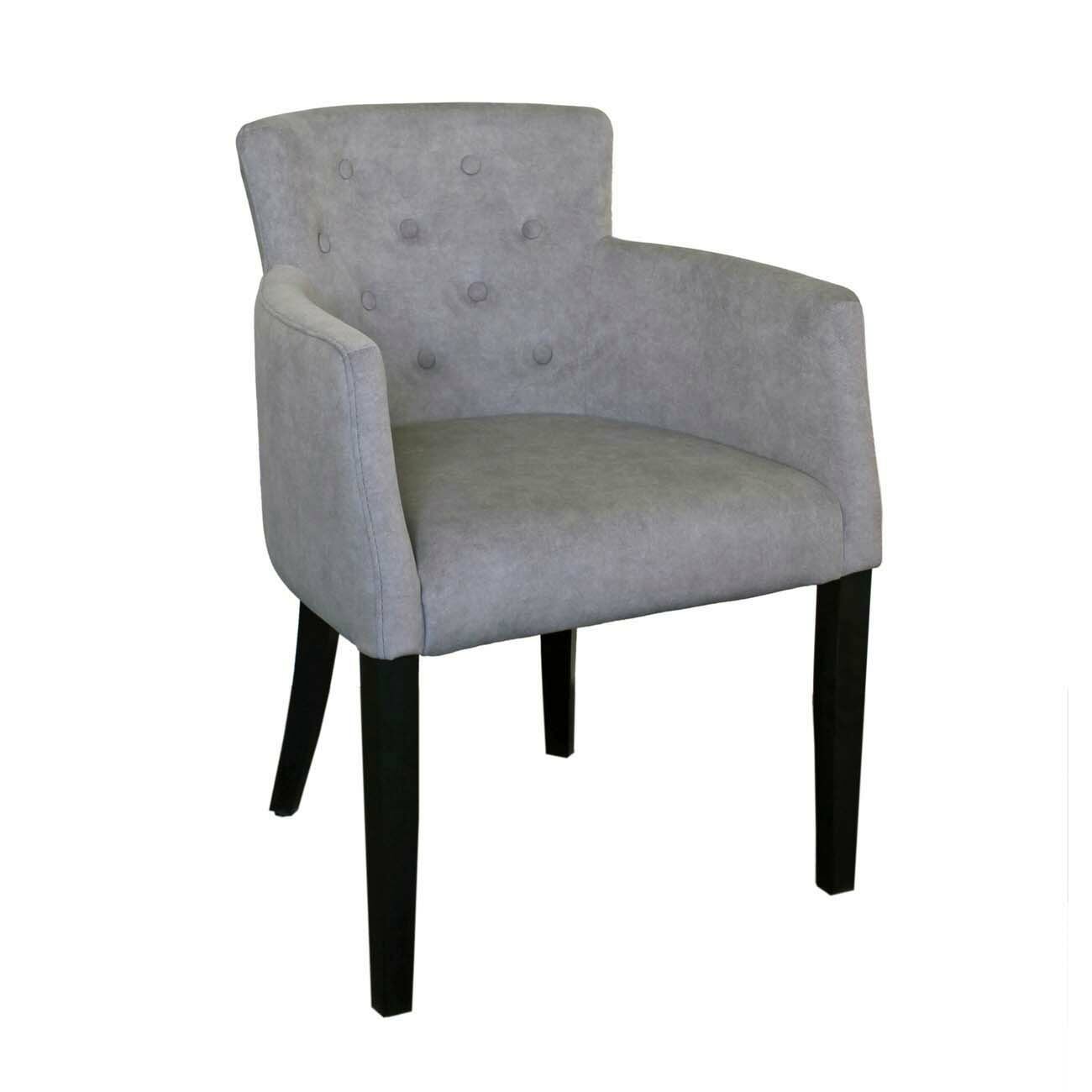 Eleganter Polsterstuhl ELLA 2A mit Knopfsteppung und Armlehnen Samt RIVIERA - haustierfreundlich Eleganter Polsterstuhl ELLA 2A mit Knopfsteppung und Armlehnen Samt RIVIERA - haustierfreundlich von Möbro Manufacturing