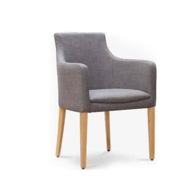 Eleganter Polsterstuhl NINA 2 mit Armlehnen Microfaser LETTO - pflegeleicht von Möbro Manufacturing