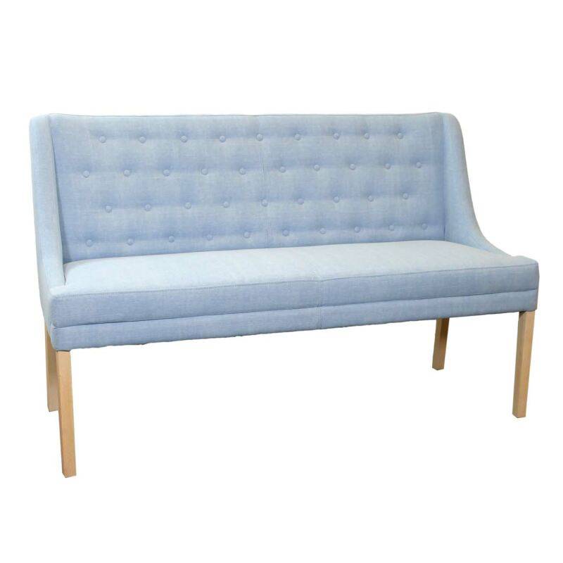 Esszimmer Polsterbank Landhausstil 140 cm Samt meliert MONOLITH - wasserabweisend von Möbro Manufacturing