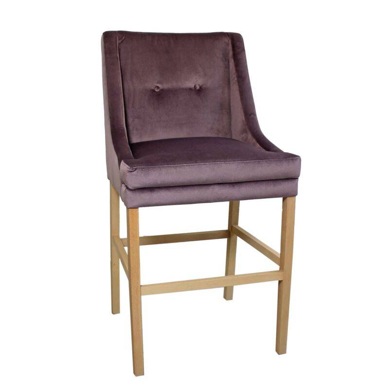Gepolsterter Barhocker mit Lehne KIM Microfaser LETTO - pflegeleicht von Möbro Manufacturing