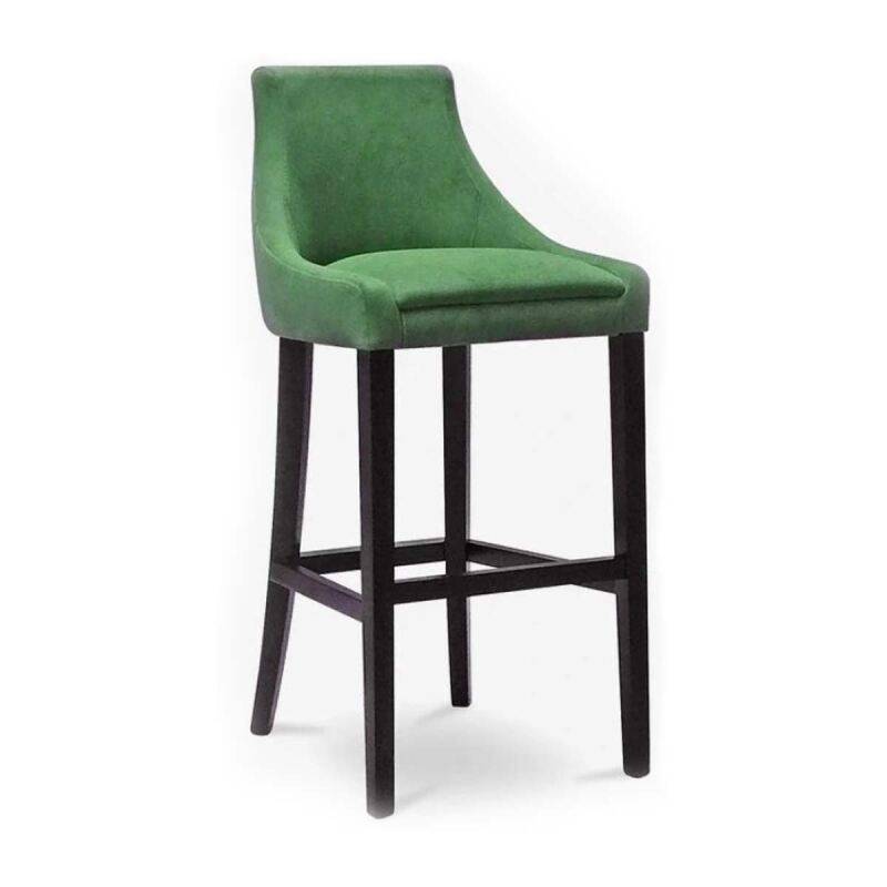 Gepolsterter Barhocker mit Lehne NINA Microfaser LETTO - pflegeleicht von Möbro Manufacturing