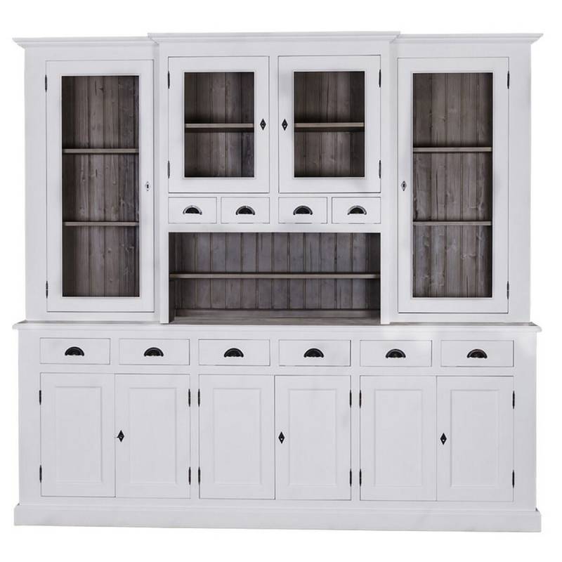 Große Buffet Vitrine mit Anrichte natur (unlackiert) von Möbro Manufacturing