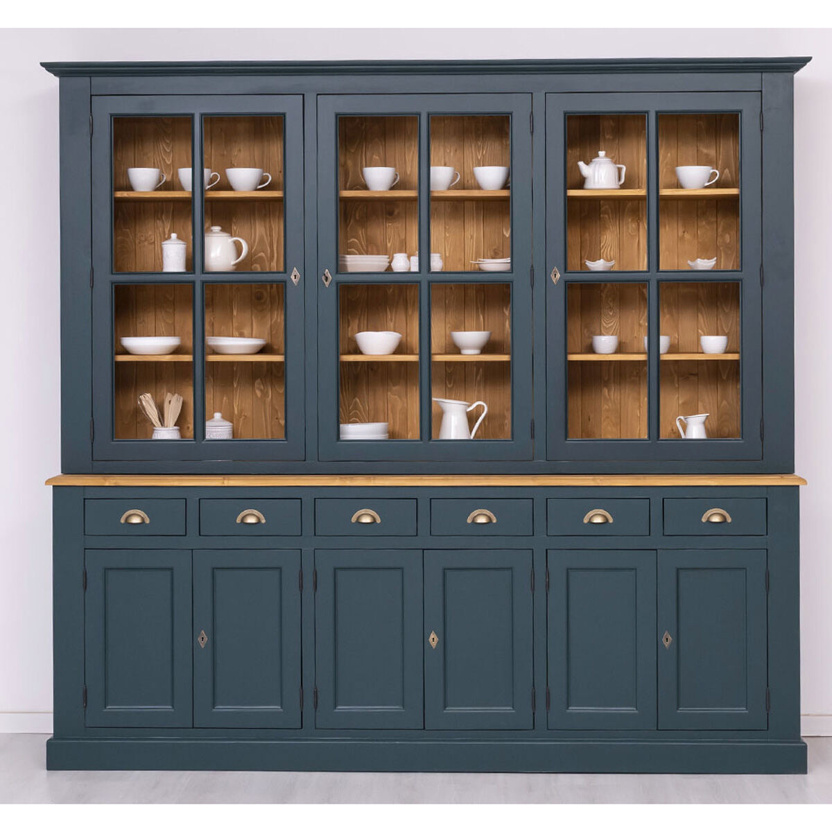 Großer Esszimmerschrank Vintage ozeanblau von Möbro Manufacturing